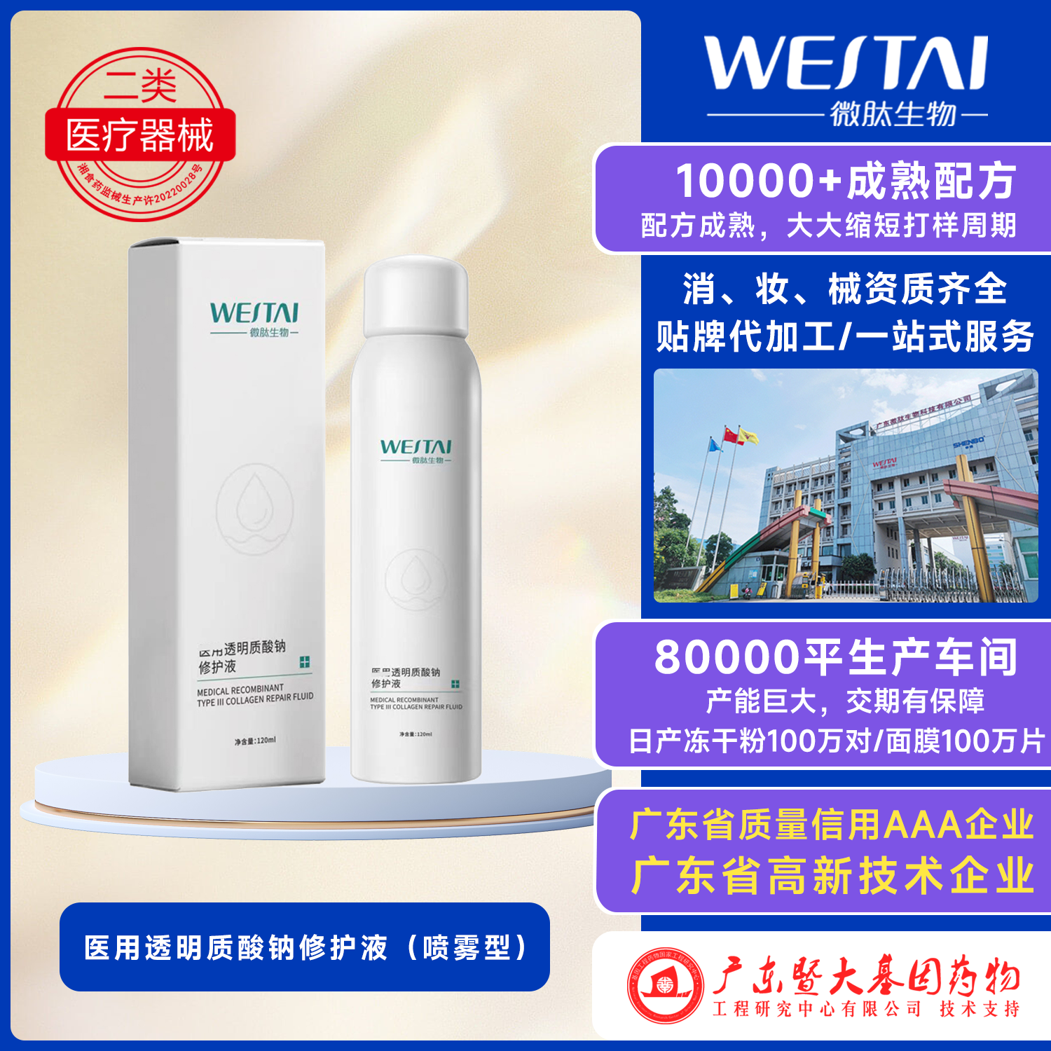 醫用透明質酸鈉修護液（噴霧）